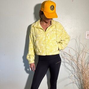 Billabong Yellow Patterned Teddy Jacket